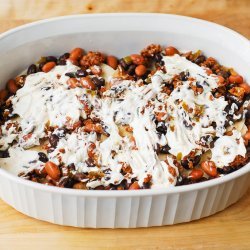 Bean-And-Beef Enchilada Casserole