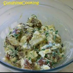 Solar Cooked German Style Potato Salad