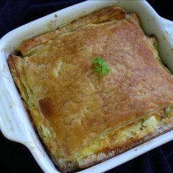 Swiss, Broccoli, and Salmon Pie