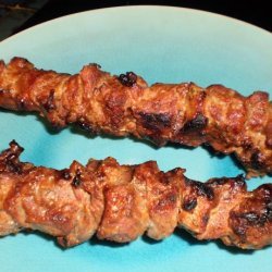 Garlic-Mustard Grilled Beef Skewers