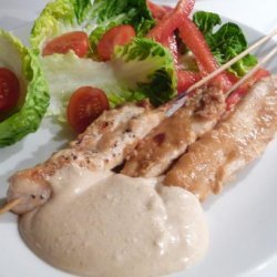 Grilled Chicken Skewers With Satay Sauce