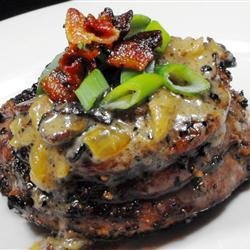 Filet Mignon with Bacon Cream Sauce