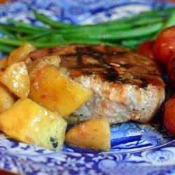 Momma Pritchett's Grilled Pork Chops and Apple-Pear Topping