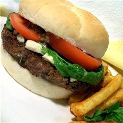 Grilled Gorgonzola-Basil Burgers