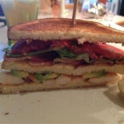 Triple Decker Grilled Shrimp BLT with Avocado and Chipotle Mayo