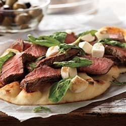 Grilled Steak and Fresh Mozzarella Flatbread