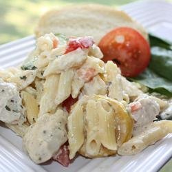 Summer Squash Chicken Alfredo