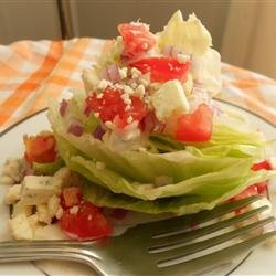 Wedge Salad with Elegant Blue Cheese Dressing