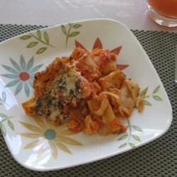 Baked Rigatoni With Cauliflower in a Spicy Pink Sauce