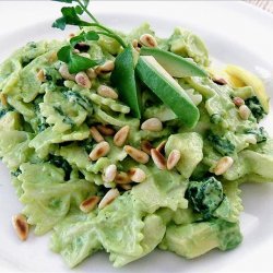 Bow Tie Pasta With Watercress and Avocado Cream Sauce