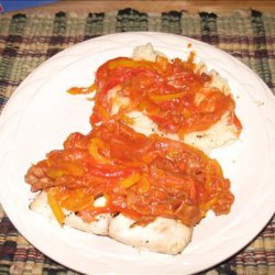Sea Bass With Sicilian Pepper Sauce