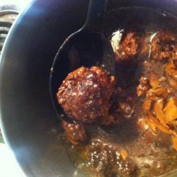 Venision (Or Beef) Meatballs With Gravy (Oamc)