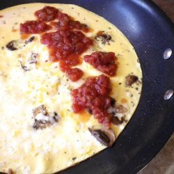 Cheese and Mushroom Pizza Omelette