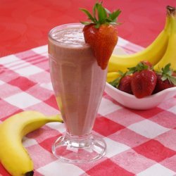 Banana Chocolate Strawberry Smoothie