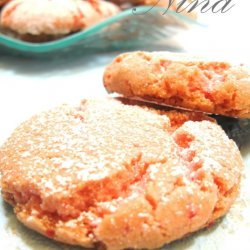 Strawberry Crinkle Cookies