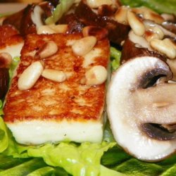 Haloumi and Mushroom Salad