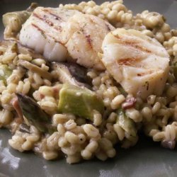 Barley Risotto With Asparagus and Shiitakes