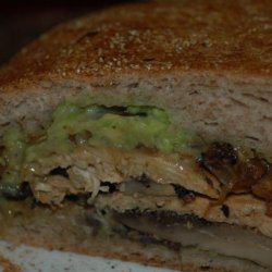 Mushroom and Chicken Paninis With Avocado Mayo