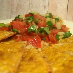 Cheddar Tortilla Crisps With Citrus Salsa