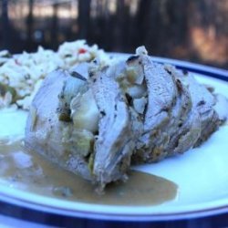 Apple & Leek Stuffed Pork Tenderloin from Eating Well