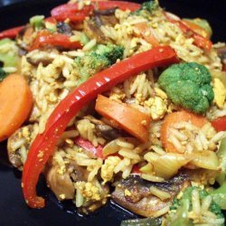 Scrambled Tofu With Veg and Basmati Rice