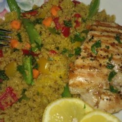 Grilled Lemon Chicken and Moroccan Couscous Salad