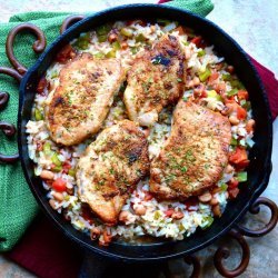 Pork Chops on Rice