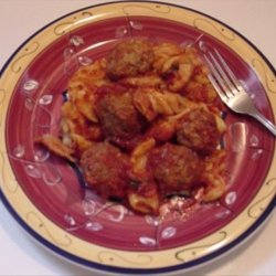 Crock Pot Meatballs & Penne in Red Sauce