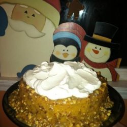 Pumpkin Hazelnut Cheesecake With Whiskey Sauce