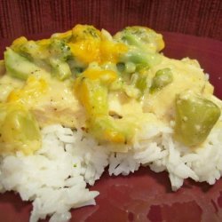 Baked Broccoli & Turkey With Cheddar Cheese Sauce