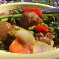 Meatless Meatball Stir Fry