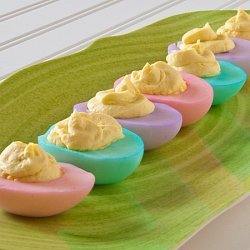 Pinkish Deviled Eggs