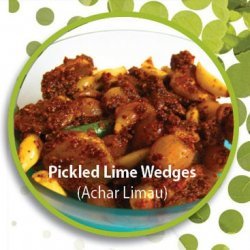 Pickled Lime Wedges (Achar Limau)
