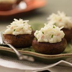 Cheesy Mashed Potato Stuffed Mushrooms