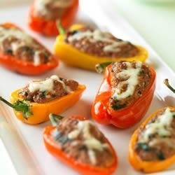 Beef and Couscous Stuffed Baby Bell Peppers