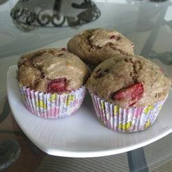 Mimi's Giant Whole-Wheat Banana-Strawberry Muffins