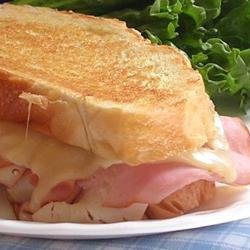 Chicken Cordon Bleu-ish Grilled Sandwich