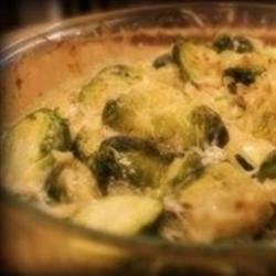 Delicious Creamy Cheesy Brussels Sprouts