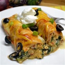 Spinach and Chicken Enchiladas