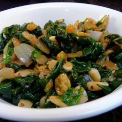 Spinach Sauteed With Raisins and Pine Nuts