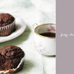 Fudgy Banana Muffins