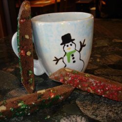 Christmas Low Fat White-Chocolate Walnut Brownie Biscotti