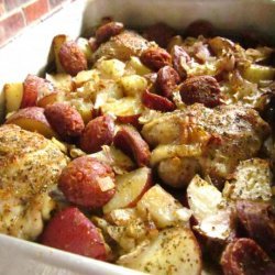 Spanish Chicken With Chorizo and Potatoes