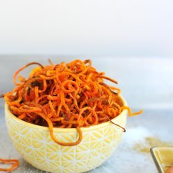 Fried Shoestring Carrots