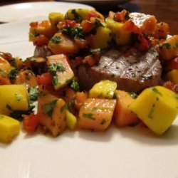 Grilled Tuna With Mango-Papaya Salsa