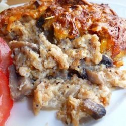 Mushroom Bread Pudding