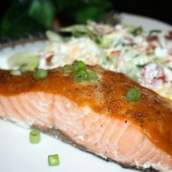 Simple Sweet-Hot Mustard Salmon