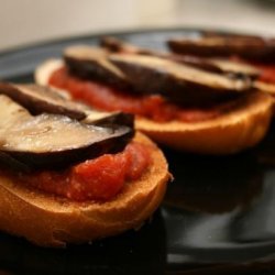 Portabella Mushroom and Dried Tomato Bruschetta