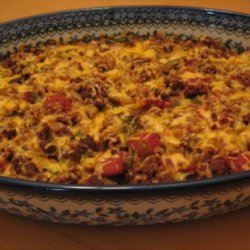 Baked Beef and Veggies With Rice