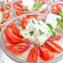 Eggplant Cream With Feta Pesto